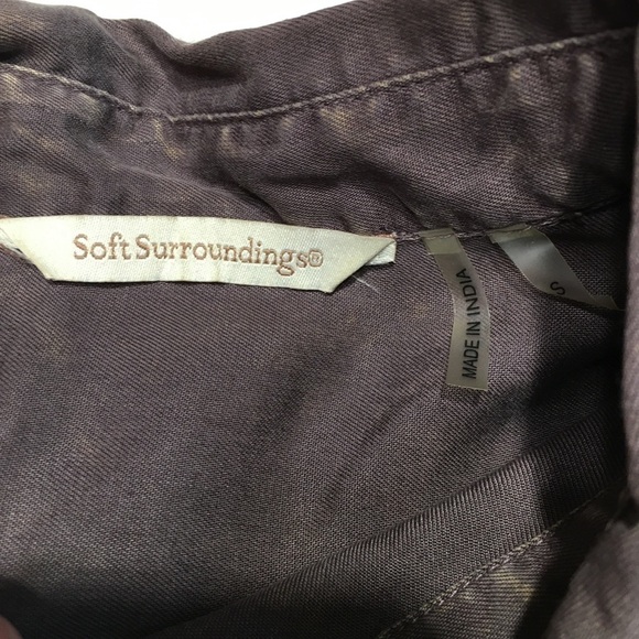 Soft Surroundings rustic Lyocell soft button up shirt womens size small - Picture 3 of 8